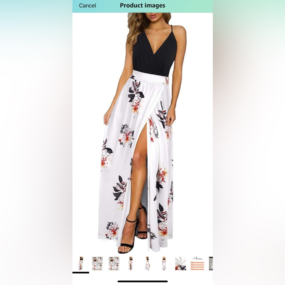 Floral White Maxi Dress